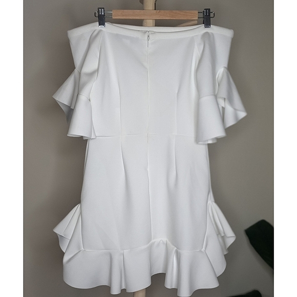 MAURIE & EVE Jagger Dress *white off shoulder mini size 10 NEW WITH TAGS* - Picture 5 of 6